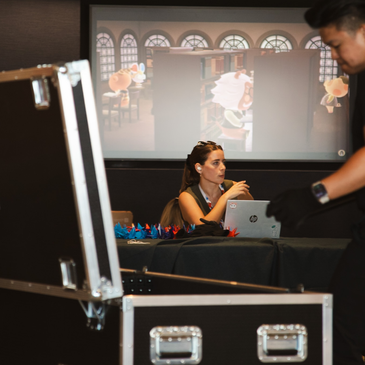 Emily working during Expo