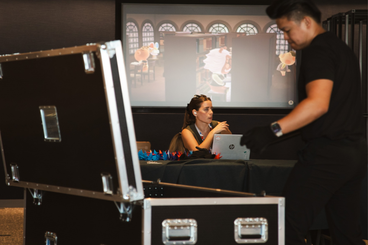Emily Tolley working during Expo Osaka 2025